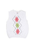 Gymboree White Argyle Sweater Vest Holiday Easter