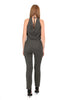 Patrizia Pepe Long Jumpsuit In Stitch Lurex Fabric