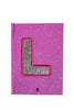 Justice Girls Name in Lights Silver Sparkle Journal