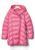 GAP Kids GapFit Parka Heather Puffer Royal Fuchsia Girls