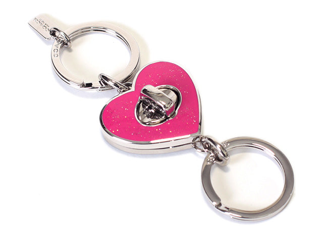 Coach Signature Heart Key Ring / Keychain / Charm 
