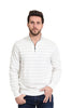 Nautica Men's Striped Quarter Zip Sweater